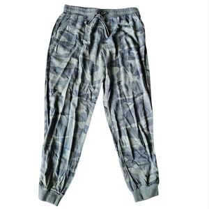 NEW Splendid Green Camouflage Jogger Pants Size Large